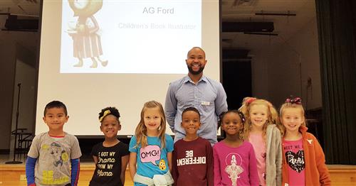 New York Times Bestselling Illustrator AG Ford Visits Jones Elementary 